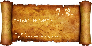Trinkl Milán névjegykártya