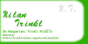milan trinkl business card
